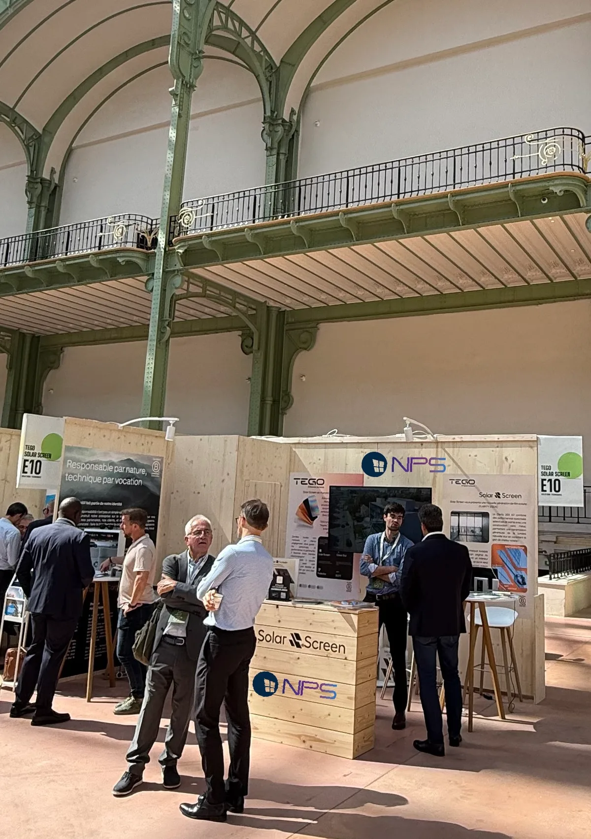 Stand NPS et Tego Solar Screen au salon SIBCA, Grand Palais, Paris