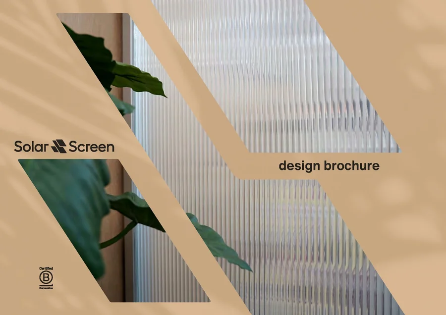 Couverture du catalogue Solar Screen by Tego — films dépolis et décoratifs